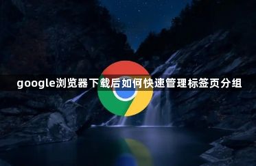 google浏览器下载后如何快速管理标签页分组1