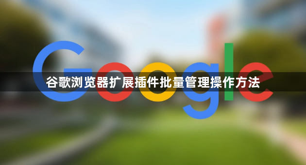 谷歌浏览器扩展插件批量管理操作方法1