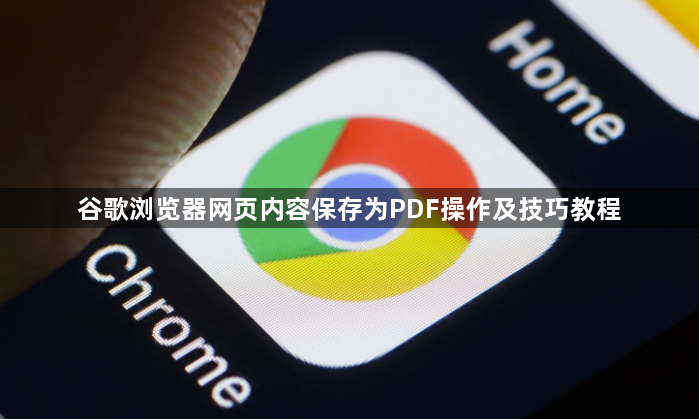 谷歌浏览器网页内容保存为PDF操作及技巧教程1