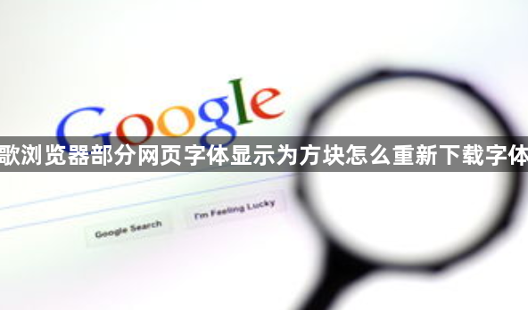 谷歌浏览器部分网页字体显示为方块怎么重新下载字体库1