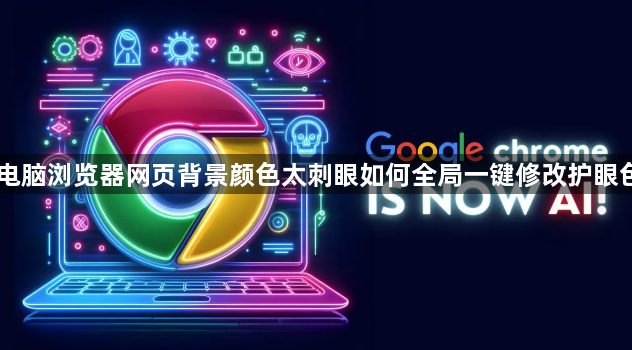 电脑浏览器网页背景颜色太刺眼如何全局一键修改护眼色1