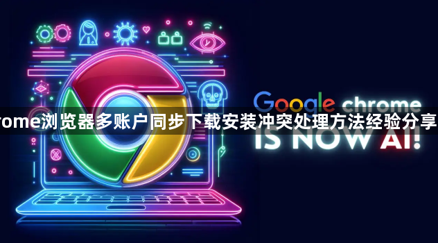 Chrome浏览器多账户同步下载安装冲突处理方法经验分享解析1