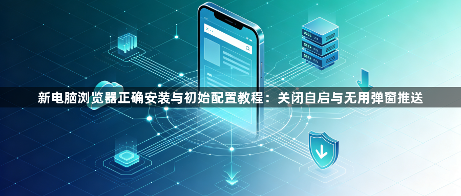 新电脑浏览器正确安装与初始配置教程:关闭自启与无用弹窗推送1