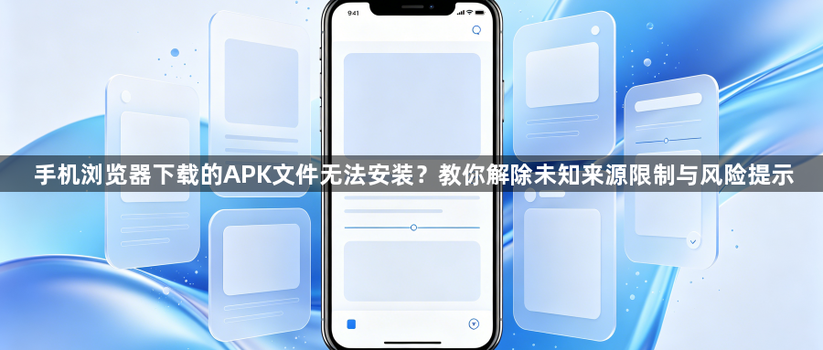 手机浏览器下载的APK文件无法安装？教你解除未知来源限制与风险提示1