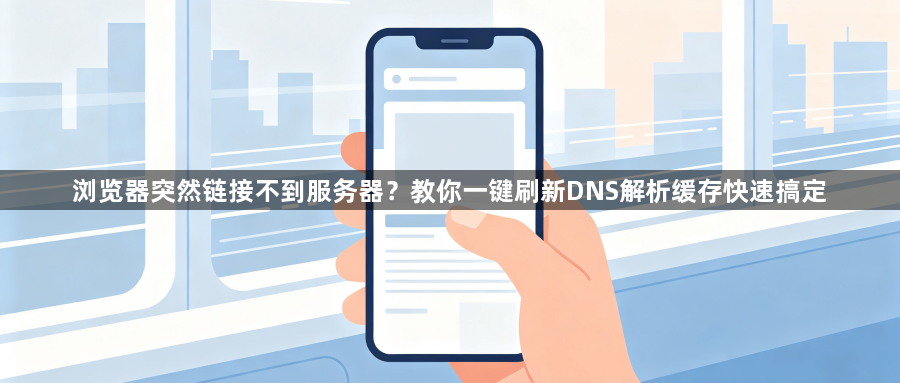 浏览器突然链接不到服务器？教你一键刷新DNS解析缓存快速搞定1