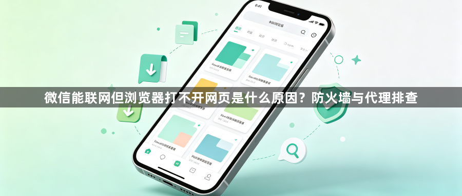 微信能联网但浏览器打不开网页是什么原因？防火墙与代理排查1