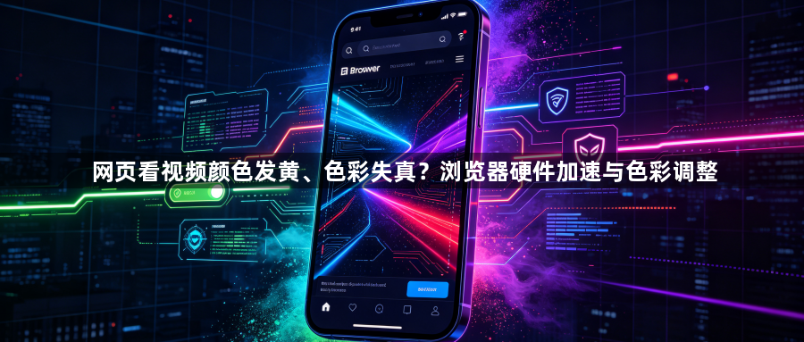 网页看视频颜色发黄、色彩失真？浏览器硬件加速与色彩调整1