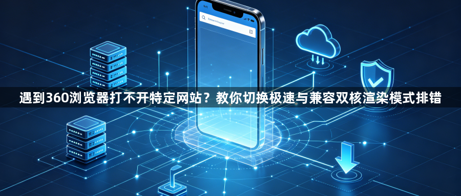 遇到360浏览器打不开特定网站?教你切换极速与兼容双核渲染模式排错1