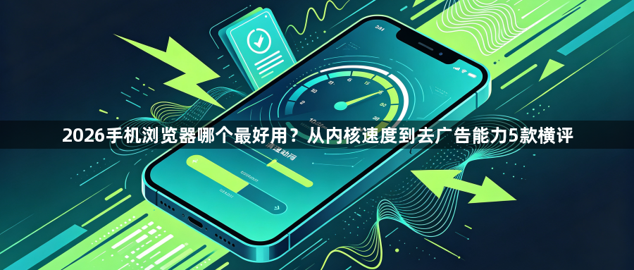 2026手机浏览器哪个最好用？从内核速度到去广告能力5款横评1