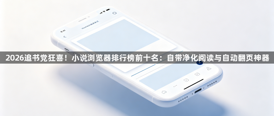 2026追书党狂喜!小说浏览器排行榜前十名:自带净化阅读与自动翻页神器1