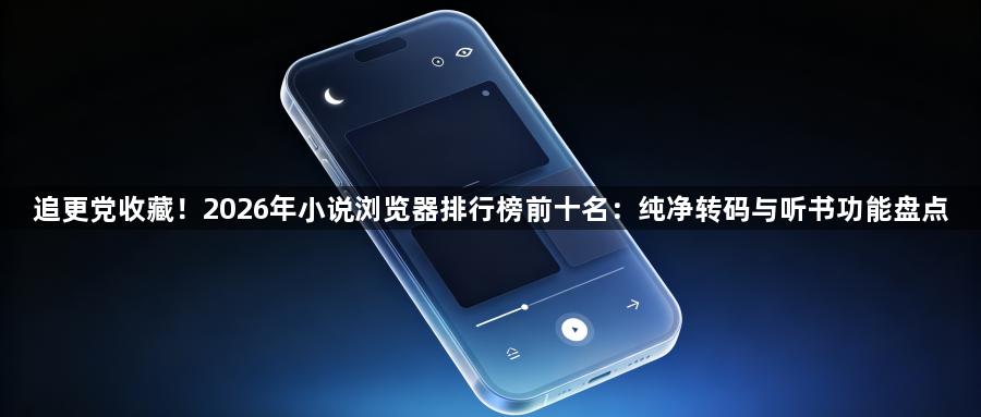 追更党收藏！2026年小说浏览器排行榜前十名：纯净转码与听书功能盘点1